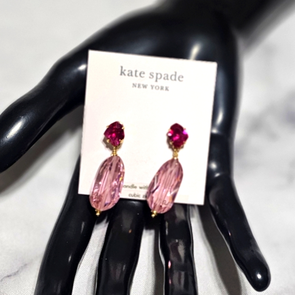 Kate Spade Gold-Tone Multicolor Treasure Trove Drop Earrings - Picture 4 of 5